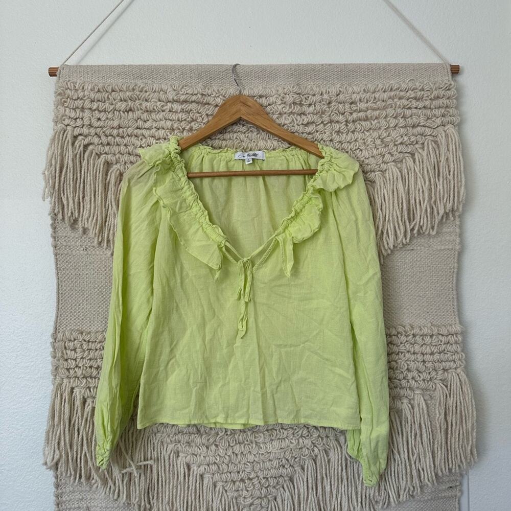 Love Whit Citron Ruffle Blouse